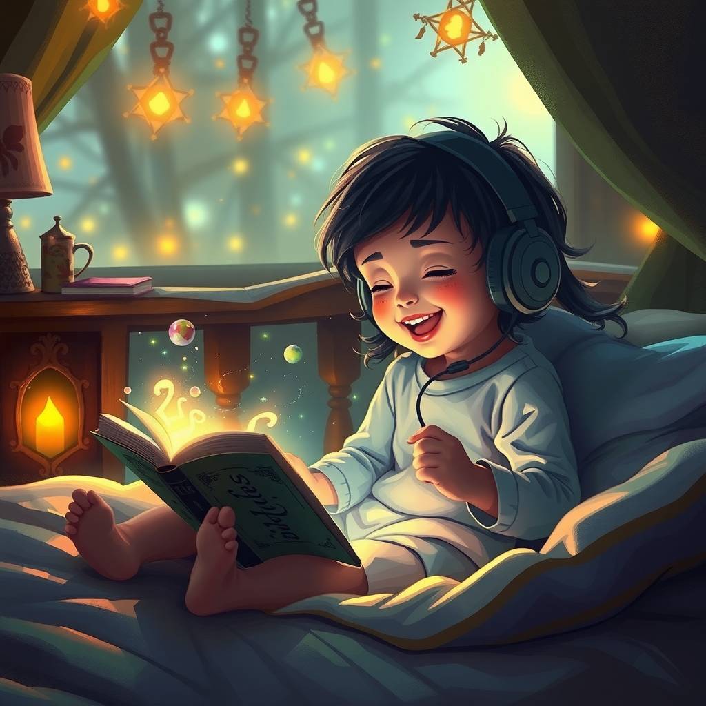 کودک در حال خواندن کتاب